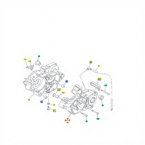 Yamaha YZ125LC 02-04 Cárter del motor Lado del volante 5NY151110100 Aluminio Nuevo Mecanismo de cigüeñal de motocicleta Biela del cilindro - Product Image 1