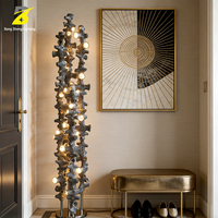 Lustre décoratif Bang Sheng, lampe suspendue en verre et cristal, métal, hauteur réglable, commande par application, garantie 5 ans, haut de gamme