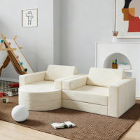 Konvertierbares, faltbares, modulares Kleinkind-Spielzimmer, Wohnzimmer, Kinder-Spielsofa aus weichem Schaumstoff, Kletter-Sofa-Set, Schlafsofa