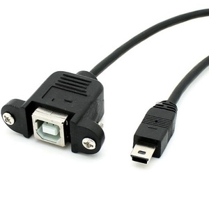 <span class=keywords><strong>Cable</strong></span> de <span class=keywords><strong>Impresora</strong></span> USB 2.0 B Hembra de Montaje en Panel <span class=keywords><strong>a</strong></span> Mini USB de 5 Pines - Product Image 1