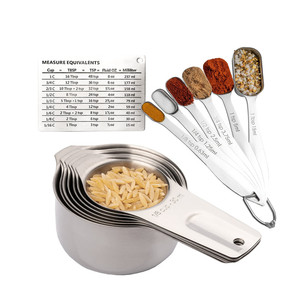 Heavy Duty Bakeware Measuring Tools 13 Pcs Stainless Steel Measuring Cup Measuring <b>Spoon</b> Set with <b>Ring</b> - Product Image 1