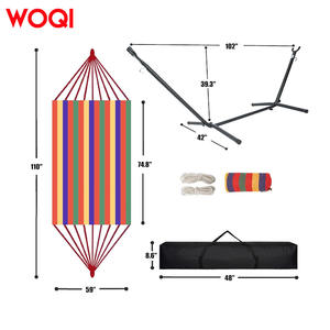 Hamaca WOQI con Soporte, Capacidad de 250 Libras, Portátil, para Uso en Interiores y Exteriores, Jardín, Patio, Camping, Material de Poliéster y Algodón - Product Image 5