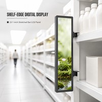 Écran LCD étiré de 23,1 pouces pour affichage sur le bord des rayonnages de supermarché, étiquette de prix numérique pour les chaînes de magasins d'alimentation
