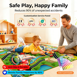 Tapis de chambre pour enfants personnalisé, tapis de sol coloré pour la zone de jeux, tapis décoratif, taille et design personnalisés disponibles - Product Image 1