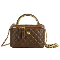 Sac bandoulière rétro 2026 pour femme, sac seau matelassé tendance en polyester avec fermeture éclair, petit sac à l'épaule polyvalent et élégant