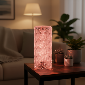 Lámpara de Noche LED de Cristal con Diamantes CJJT, 16 Colores Cambiantes, Recargable, Control Táctil Remoto, Lámpara de Mesa Moderna para Dormitorio, Ambiente Cálido - Product Image 2