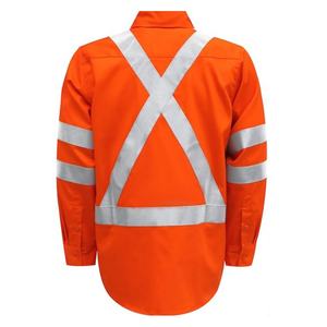 Prenda de Alta Visibilidad para Soldadores y Montadores, 6.5OZ, con Cinta Reflectante, Resistente al Fuego, Camisas de Alta Visibilidad - Product Image 2