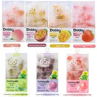 Bonbons gélifiés à la mangue et à la pêche blanche Dobby Fruit Jelly Chewy Sweet, boîte de 100g, collations décontractées pour enfants