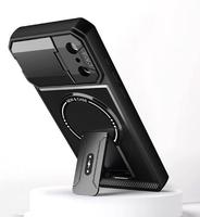 Pour Apple iPhone 11 12 13 14 15 16 17 Pro Max Air Étui Housse de Téléphone avec Protection d'Objectif Appareil Photo et Support Intégré Compatible Recharge sans Fil