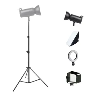 Bán Buôn 280Cm Kim Loại Nhiệm Vụ Nặng Nề Ánh Sáng Đứng 2.8M Tripod Chrome Đứng Cho Studio Video Flash Umbrella Phản Xạ Chiếu Sáng