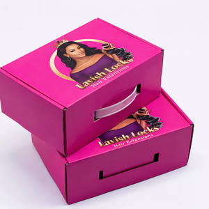 Caja de Embalaje de Cartón Corrugado Personalizada para Cosméticos, Cabello/Pelucas, Impresión Personalizada OEM, Venta al Por Mayor - Product Image 2