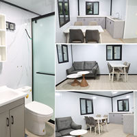 Maison conteneur préfabriquée extensible de 30 pieds, 3 chambres, pliable, étanche, petite maison stable à structure en acier