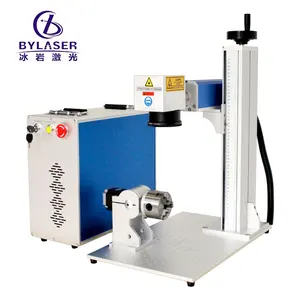 50W Fiber Lasersnijmachine Voor Sieraden Roterende Roterende Marker Laser Medailles Hond Tages Gegraveerde Machine