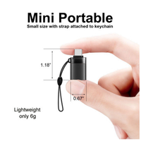 Adaptador USB 3.0 a Tipo C OTG PD60W de Diseño Mini, Convertidor OTG Compatible con Teléfonos Móviles y Laptops