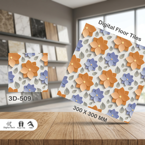 กระเบื้องปูพื้นเซรามิกพิมพ์ลายดิจิตอล Vistaar ขนาด 12x12 นิ้ว หนา 5 มม. ทันสมัย กันน้ำ กันลื่น เหมาะสำหรับใช้ในห้างสรรพสินค้า ภายนอกอาคาร ห้องโถง ห้องน้ำ - Product Image 4