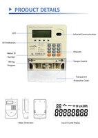 Meter Listrik Prabayar Satu Fasa Stron STE18-B STS Smart dengan Layar LCD Keypad, LoRa/RF, Tahan Air IP54, Akurasi Kelas 1