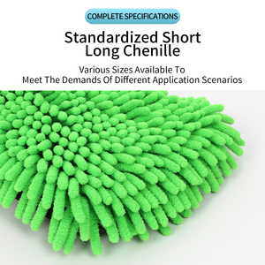 Premium 3-Schicht-Struktur Elastischer Handschuh mit Bündchen, Doppelseitiger Chenille-Korallenfleece Autowaschhandschuh für den Haushalt - Product Image 3