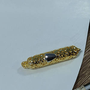 Perak asli mode perhiasan Yahudi 925 perak murni liontin Mezuzah berlapis emas - Product Image 5