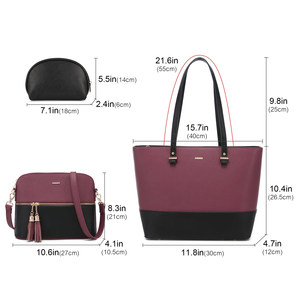 Set di 3 <span class=keywords><strong>Borse</strong></span> LOVEVOOK in Pelle PU, Borsa a Mano di <span class=keywords><strong>Lusso</strong></span> per Donna, Vendita Calda - Product Image 2