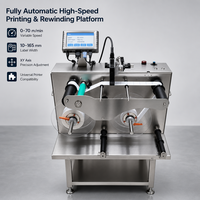 Máquina Rebobinadora de Etiquetas Automática de Alta Velocidad con Microajuste en Eje XY de 0-70 m/min para Codificación e Impresión Láser UV CIJ TIJ