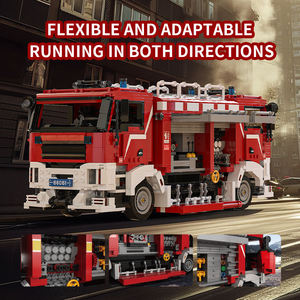 66061 Large-Scale Fire Truck Assembly ABS <b>Plastic</b> Small-Particle Building <b>Blocks</b> Educational Toy Boys Ages 14+ - Product Image 1