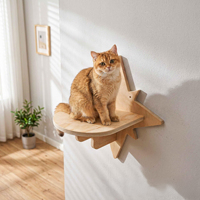 Ensemble d'arbre à chat suspendu, structure d'escalade multifonctionnelle pour chat d'intérieur avec échelle de perchoir pour chat, lit suspendu pour chats