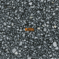 Tuiles de terrazzo en ciment personnalisées, imperméables et antidérapantes, avec copeaux et agrégats, pour une utilisation moderne et minimaliste en cuisine extérieure ou salle de bain.