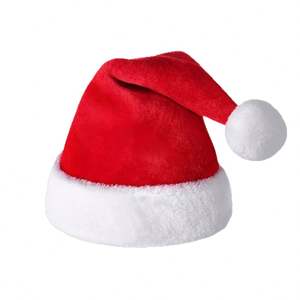 Gorros Navideños Personalizados al por Mayor con Logotipo, Gorro de Terciopelo Largo y Corto, Nuevo Gorro de Santa Claus para Fiestas Navideñas - Product Image 4