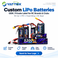 Batterie Lipo haute puissance Yattox 12S 6000mAh 60C pour hélicoptère RC de classe 700 800, grand jet EDF, avion à voilure fixe, drone UAV
