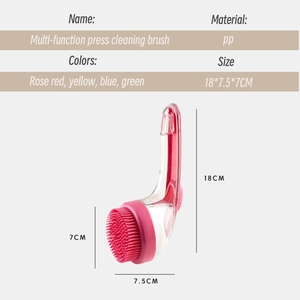 Cepillo de Baño Profesional para Mascotas con Cerdas de Silicona Suave y Contenedor de Champú Recargable para una Limpieza Profunda y Masaje de la Piel - Product Image 1