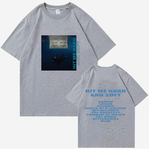 Billie เสื้อยืดคอกลมแขนสั้นแบบแข็งและนุ่มสำหรับแฟนๆ2025ของขวัญสไตล์ฮิปฮอปแบบใหม่ - Product Image 1
