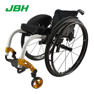 Ruote posteriori sedia a rotelle manuale leggera a sgancio rapido Anhui forniture per terapia riabilitativa in lega di alluminio 120 Kg JBH S004 - Product Image 3