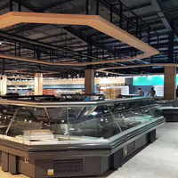 Vitrine Réfrigérée Commerciale pour Boucherie, Présentoir de Viandes Préparées, Comptoir Libre-Service, Réfrigérateur de Présentation