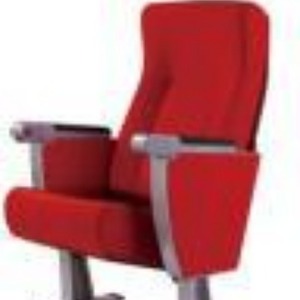 Silla de Auditorio Reversible Roja Plegable con Reposabrazos para Teatro, Sala de Conciertos, Iglesia, Asientos en Fila - Product Image 1