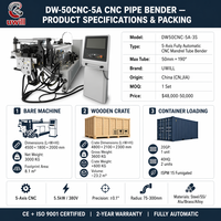 Cintreuse de tubes CNC automatique DW-50CNC-5A pour tubes ronds et carrés en acier de 50 mm (2 pouces), 5 axes, pour pieds de meubles et de chaises