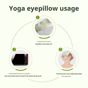 Oreiller en coton activé par micro-ondes pour la <span class=keywords><strong>méditation</strong></span> Spa Aromathérapie Masque de <span class=keywords><strong>sommeil</strong></span> lesté aux graines de lin et à la lavande pour le yoga - Product Image 6