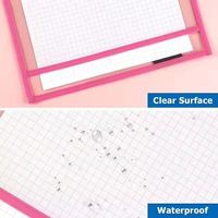 Fundas de PVC Transparente Reutilizables para Lápices de Borrado en Seco, Hojas Negras para Uso en el Aula, Material Escolar para Niños, Suministros de Oficina