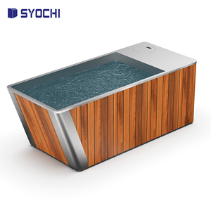 Syochi MEILLEUR Vendeur Baignoire plongeante froide <span class=keywords><strong>en</strong></span> <span class=keywords><strong>bois</strong></span> portable avec revêtement SS #304 pour refroidisseur d'eau pour piscines plongeantes froides avec refroidisseur - Product Image 3