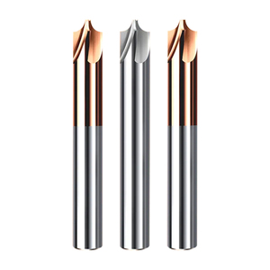 Fresa de esquina sólida con 4 filos recubiertos de TiCN R0.5-R6.0 para biselado y desbarbado - Product Image 1