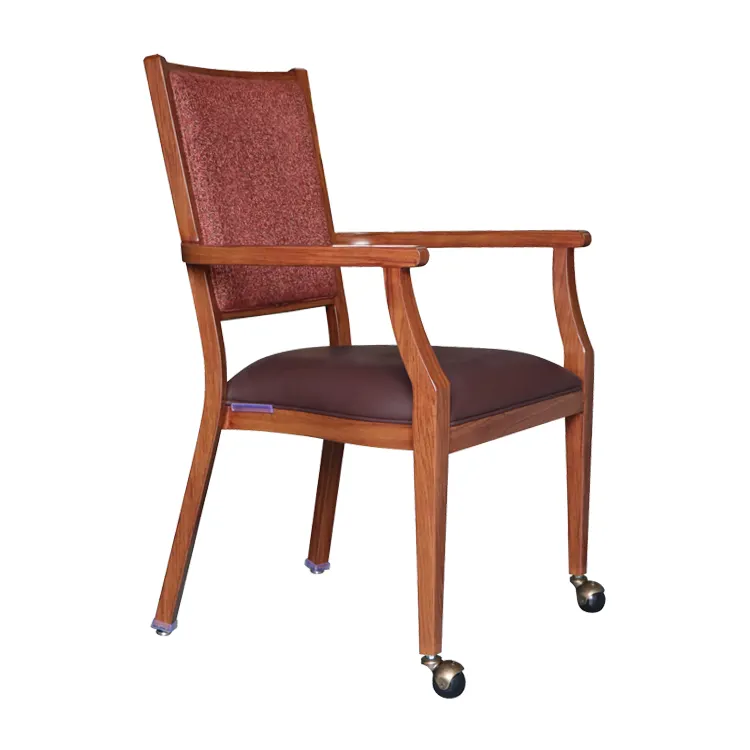 America Old People'S Club Senior Living Chair Sanatorium Restaurant Arm Chairs With Wheels