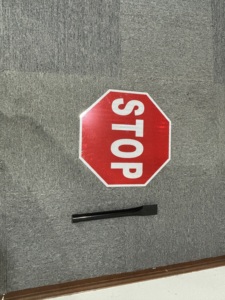 45*45 cm nhôm xây dựng đường giao thông cảnh báo an toàn dấu hiệu hai mặt phản chiếu dừng chậm dấu hiệu - Product Image 2