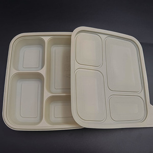 Disposable Eco <strong>Biodegradable</strong> Cornstarch <strong>Tray</strong> Degradable Dish for Food Fruit Vegetable - Product Image 4