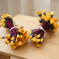 Câble adaptateur XT60 mâle-femelle, connecteur XT60H, 2 broches, câble d'extension, application alimentation 30A 12V IP40, plaqué or, nylon