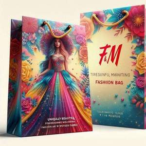 Cao cấp hoa mẫu giấy Túi Quà Tặng quần áo Boutique Túi lưu niệm cao cấp Túi xách Bán buôn bao bì Nhà cung cấp - Product Image 1