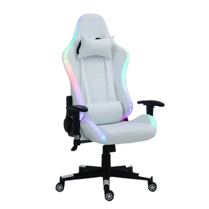 <span class=keywords><strong>La</strong></span> <span class=keywords><strong>Silla</strong></span> de juego Rgb de Color de brillo ajustable de cuero más cómoda <span class=keywords><strong>silla</strong></span> de jugador blanca con logotipo personalizado de Foshan chino - Product Image 3