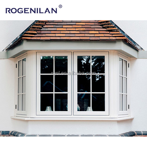 Rogenilan Cuisine résistante aux ouragans Fenêtre en <span class=keywords><strong>baie</strong></span> à la française Design Grain de bois Ferme Fenêtres à battant Aluminium Verre - Product Image 2
