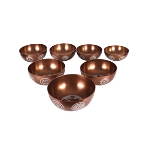 Bộ bát hát đầy đủ các luân xa, màu đồng, tần số Schumann, trị liệu âm thanh, lý tưởng cho thiền định và yoga - Product Image 5