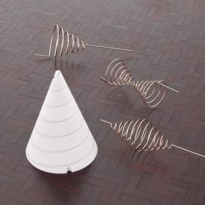 Herramienta en Espiral para Fabricación de Antenas de Jardinería, Modelo Fibonacci Coil Winding Jig, para Mejorar el Crecimiento y la Vitalidad de Plantas, Dos Tamaños de Cono, Color Blanco, Venta al Por Mayor - Product Image 1