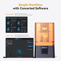 Impresora 3D HALOT-R6 de Aluminio y Resina, Completamente Ensamblada, Color Naranja, para Niños y Principiantes, Fuente de Luz de Alta Precisión, Uso Doméstico