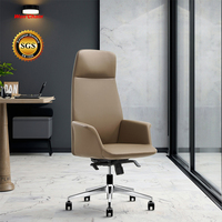 Chaise de bureau pivotante ergonomique moderne en cuir PU, réglable en hauteur, confortable, pour le bureau à domicile, garantie 2 ans, modèle CEO